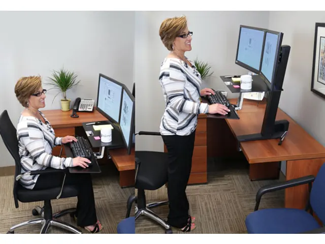 Werkstation Sta Bureau Workfit S Duo Zwart