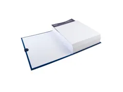 Map uitrekbare rug balacronkaft en Klittenband Donkerblauw 24x32cm A4