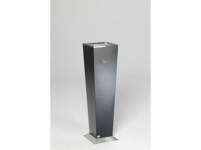 Staande Asbak Stompe Piramidevorm 110mm Antiek-Zilverkleurig