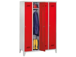 locker,HxBxD 1850x1200x500mm,4vak,vak B 300mm,RAL7035,front RAL6011