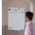 Whiteboard Rocada Skinclock 55x75cm wit gelakt met klok en kalender