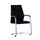 Conferentiestoel Serie 125 sledestoel frame Chroom stof zwart