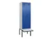 locker met bank,voor scheiding van kleding,HxBxD 2120x600x815mm,2vak