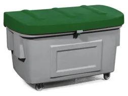 strooigoedbak,400l,HxBxD 780x1210x785mm,PE,grijs,deksel groen