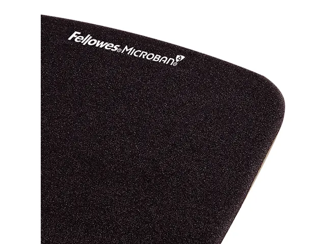 Muismat met polssteun Fellowes Plush Touch zwart