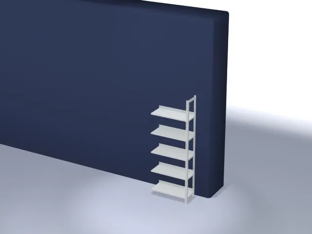 dossierstelling,aanbouwveld,HxBxD 1850x750x300mm,vaklast 60kg