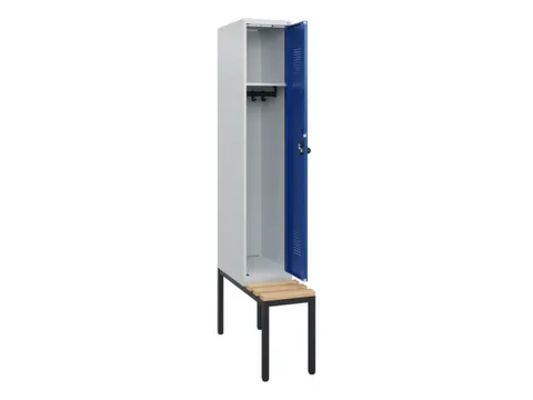 locker met bank,HxBxD 1950x300x815mm,1vak,vak B 300mm,draaigrendel