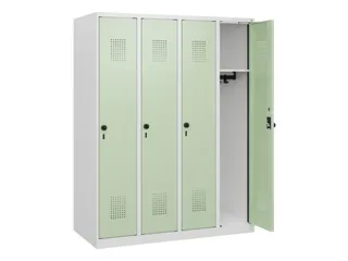 schoollocker,HxBxD 1530x1200x500mm,4vak,vak B 300mm,draaigrendel - 1