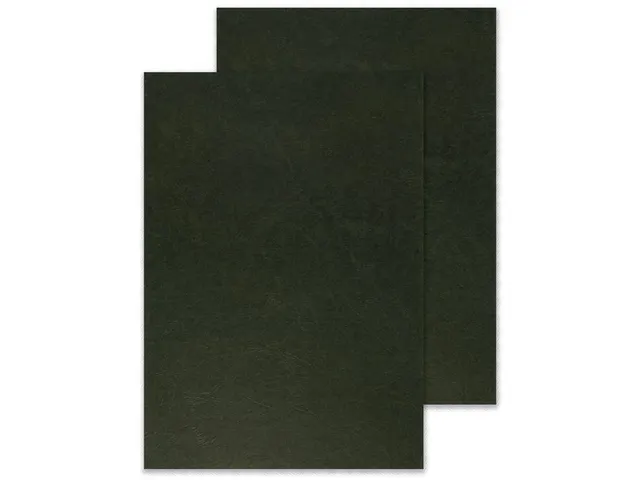 Voorblad A4 Zwart Lederlook 250 Grams Pak 100 Stuks