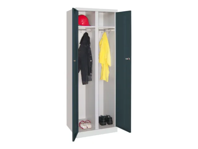 kleding-/wasgoedkast,HxBxD 1800x600x500mm,RAL7035,front RAL7016