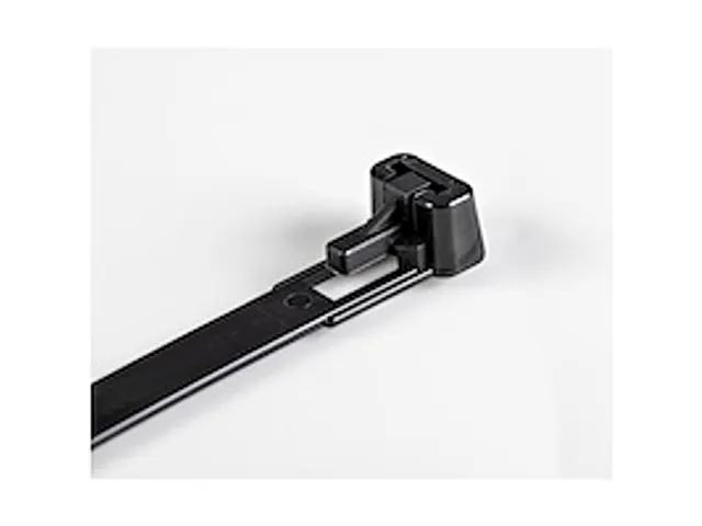 20cm Herbruikbare Kabelbinders zwart nylon 100 stuks