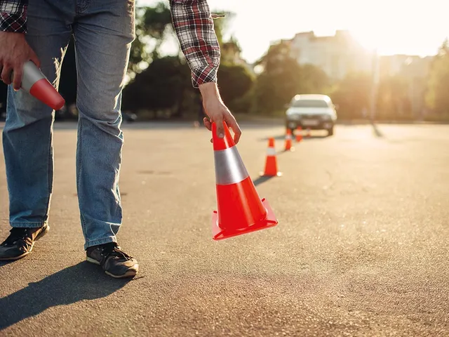 Rood/Zilveren Reflecterende Kegel 30cm