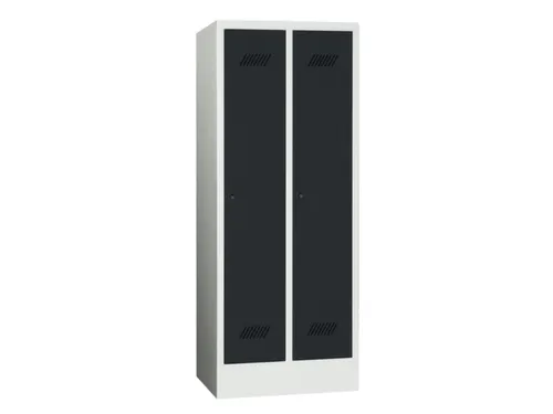 lockerkast v. kinderen,HxBxD 1600x630x500mm,2vak,RAL7035,front RAL7016