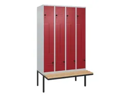 Z-garderobekast,HxBxD 2120x1200x815mm,8vak,vak B 300mm,draaigrendel