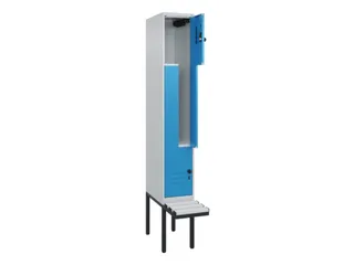 Z-garderobekast,HxBxD 2120x300x815mm,2vak,vak B 300mm,draaigrendel - 2