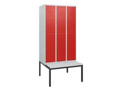 Dubbeldekse dekenkist,HxBxD 1950x900x815mm,3x2vak.,vak B 300mm