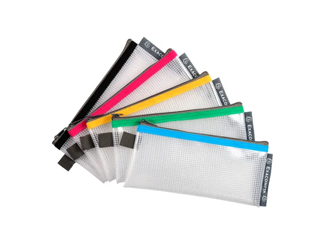 Pochette à fermeture éclair en plastique souple - Couleurs assorties