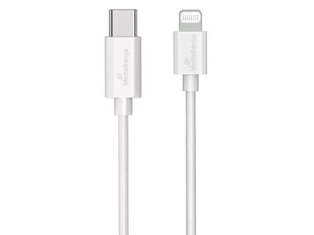 MediaRange Apple Lightning naar USB C kabel 1 m Wit
