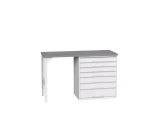 werkbank,HxBxD 930x1500x600mm,linoleumblad,2voeten/1container - 1