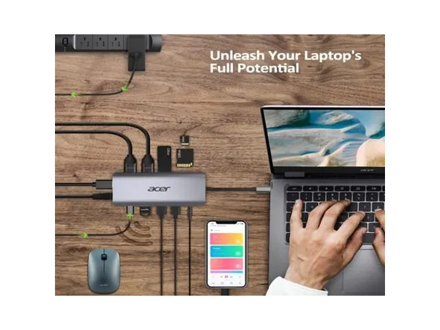 USB-C Adapter Dockingstation 12in1 Type C dongle Zilver