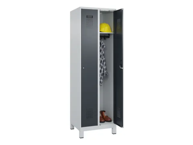 locker,HxBxD 1950x600x500mm,2vak,vak B 300mm,cil.-slot,voeten