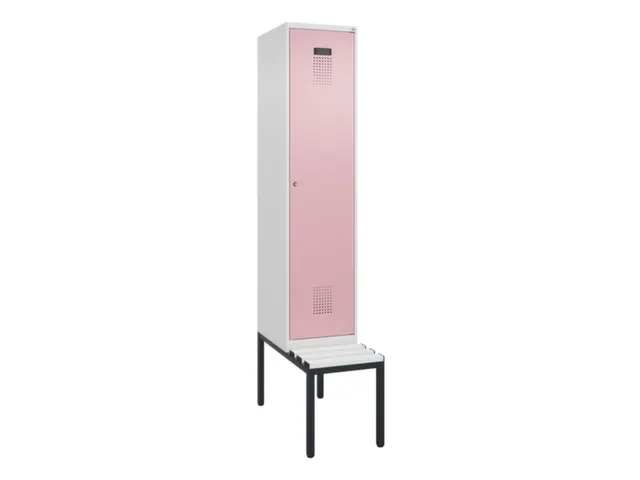 locker met bank,voor scheiding van kleding,HxBxD 2120x400x815mm,1vak
