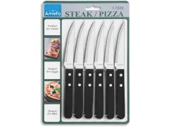 Steakmes, Zwart, Blister Van 6 Stuks