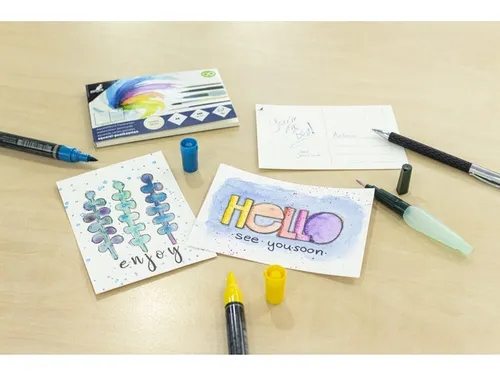 Postkaarten Kangaro blok 15 vel 300 grams aquarelpapier, A6, blanco po