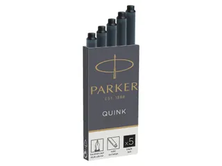 Inktpatroon Parker Quink permanent zwart pak à 5 stuks - 2
