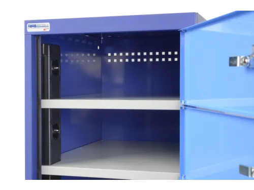 Gereedschapskast 1790x415x500mm Nl 10vakken Duifblauw Front Lichtblauw