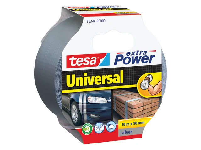 Plakband Tesa 50mmx10m extra Power zilver