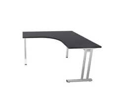 bureau in vrije vorm,HxBxD 740x1400x1400mm,vrije vorm,CC-zwart