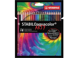 Kleurpotloden STABILO 1624 aquacolor Arty assorti etui à 24 stuks - 1