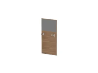 baliepaneel,v. bureau,aanbouw links,B 600mm,NT-cherry,BN8078-grijs - 1