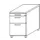 mobiel ladeblok,HxBxD 570x430x800mm,2lade(n),1hangmappenframes,esdoorn
