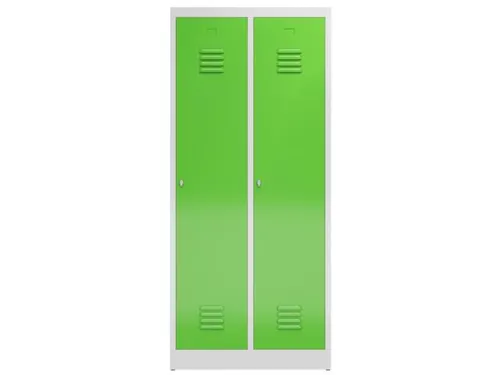 garderobekast 1800x800x500mm 2vak klink sokkel romp RAL7035 RAL6018