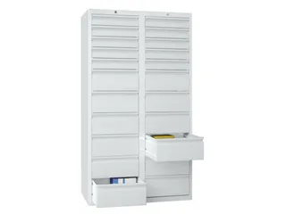 Ladenkast 1800x1000x500mm 10+12 Laden Uitschuifbaar Rolgeleiding - 1
