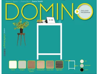 Domino Basic Statafel 160x80x110cm Wit blad, Onderstel Wit - 3