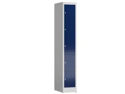 Lockerkast 1800x310x500mm 1x5 vakken cilinderslot, sokkel, RAL5010