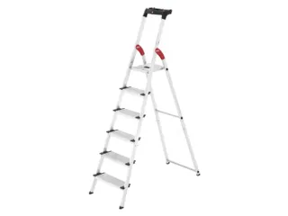 veiligheidsladder,eenzijdig,6 XXL treden,Stand H 1,28m,balk L 2,09m - 2