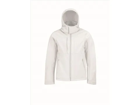 B&C 5JM950 softshell met kap, wit, maat 2XL, per stuk