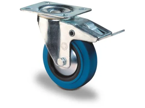 Zwenkwiel Met Dubbele Rem 140kg Elastische Banden D X B 100x 26mm