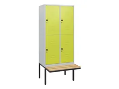 Dubbeldekse dekenkist,HxBxD 1950x800x815mm,2x2vak.,vak B 400mm