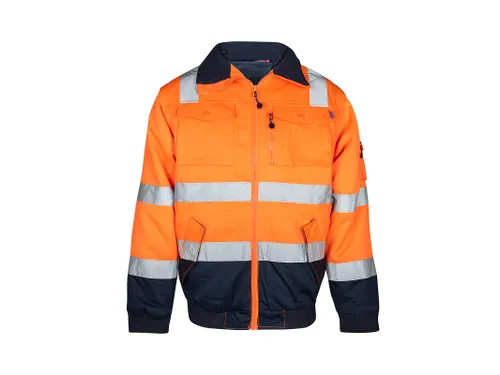 OXXA Agatha 0962 pilotjack Maat M fluo oranje/marineblauw