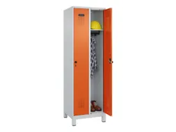 locker,HxBxD 1950x600x500mm,2vak,vak B 300mm,draaigrendel,voeten