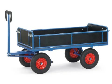 Handtrekwagen Trekoog 6455vz 1000kg 1600x900mm Houten Wanden Rubber
