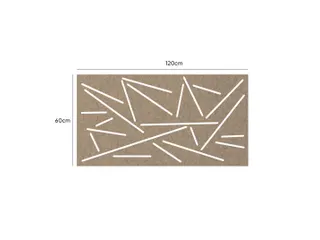 Akoestisch Bureaupaneel met patroon uitsnede 60x120cm Zand - 3