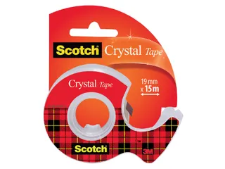 Plakband Scotch 600 19Mmx15M Crystal Clear + Handafroller - 1