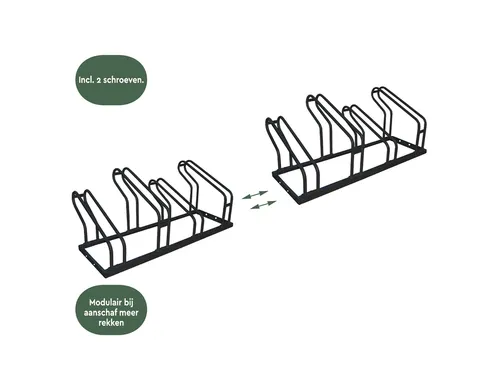 Fietsenrek BRASQ 4 fietsen BS400 zwart