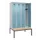 locker met bank,HxBxD 2120x1200x815mm,4vak,vak B 300mm,cilinderslot